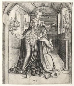 Salomo aanbidt afgoden, 1501 door Master MZ