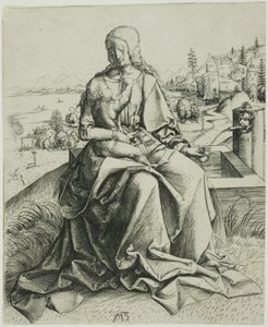 De Madonna bij de fontein door Master MZ
