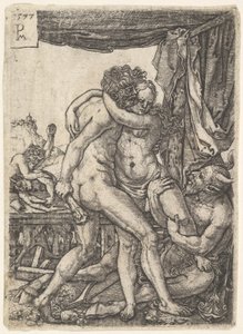 Hercules vecht tegen de centauren, 1577 door Master PM