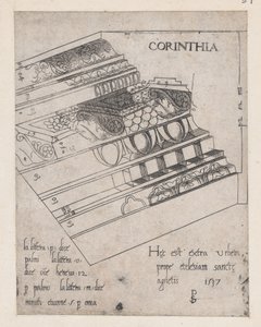 Speculum Romanae Magnificentiae: Korinthisch entablement, 1537