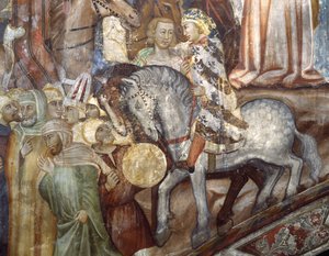 Detail (Kruisiging) door Master Trecentesco of Sacro Speco School