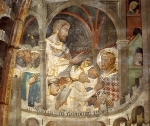 Het Oordeel van Pilatus door Master Trecentesco of Sacro Speco School