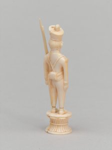 Witte pion, schaakstuk, India, ca. 1820