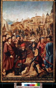 De legende van Sint Rombout door Master of Frankfurt