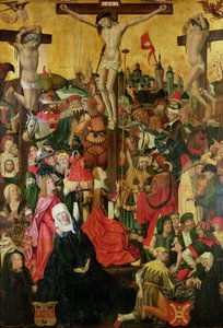 De Kruisiging, c.1500 door Master of Hamburg