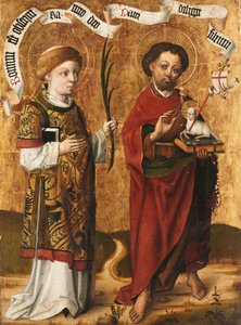 Heiligen Stefanus en Johannes de Doper door Master of Liesborn