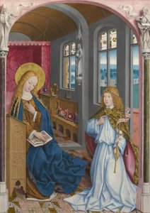 De Aankondiging Het Liesborn Altaarstuk, ca. 1470-1480 door Master of Liesborn