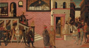 De verkrachting van Lucretia, laat 15e-begin 16e eeuw door Master of Marradi