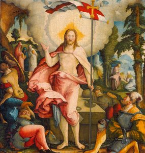 Duits: Die Auferstehung Christi und Noli me tangere De opstanding van Christus en Noli me tangere door Master of Messkirch