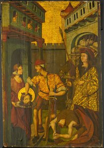 De Onthoofding van Johannes de Doper, 1490-1500 door Master of Palanquinos