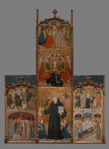Altaarstuk van de Heiligen Athanasius, Blaise en Agatha, 1440-45 door Master of Riglos