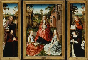 Madonna en Kind met Heiligen en Schenkers