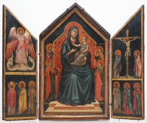 Madonna met kind op de troon met de heiligen Lucy, Margaretha, Maria Magdalena en Catharina van Alexandrië