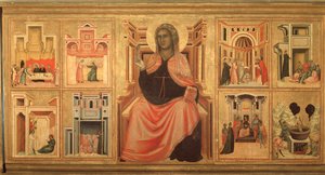 St. Cecilia en het verhaal van haar leven - altaarstuk, ca. 1290-1320 door Master of St. Cecilia