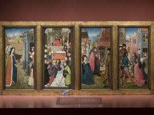 De Wonderen Van Santiago door Master of St. Godelieve Legend (attr. to)