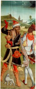 De Aanbidding van de Wijzen. Twee Wijzen, begin 16e eeuw door Master of Switzerland