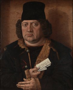 Portret van Alexander Mornauer, ca. 1464-1488 door Master of The Mornauer Portrait