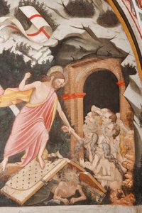 Opstanding en Neerdaling in Limbo (detail) door Master of Vignola