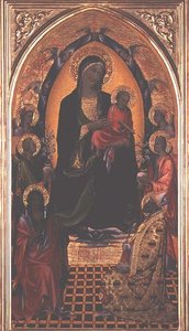 Madonna en kind met St. Johannes de Doper en St. Nicolaas van Myra