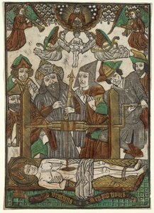 Het martelaarschap van St. Erasmus, ca. 1480 door Master of the Bergwolken