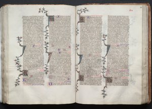 Het Gotha Missaal: Fol. 100r, Tekst door Master of the Boqueteaux