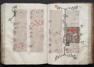 Het Gotha Missaal: Fol. 107v, Tekst, ca. 1375 door Master of the Boqueteaux