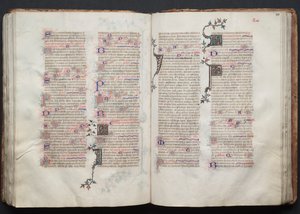 Het Gotha Missaal: Fol. 111r, Tekst, ca. 1375 door Master of the Boqueteaux