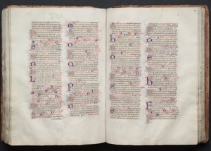 Het Gotha Missaal: Fol. 112r, Tekst, ca. 1375 door Master of the Boqueteaux