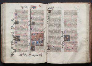 Het Gotha Missaal: Fol. 120r, Tekst, c. 1375 door Master of the Boqueteaux