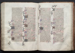 Het Gotha Missaal: Fol. 124r, Tekst, ca. 1375 door Master of the Boqueteaux