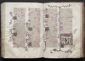 Het Gotha Missaal: Fol. 126v, Tekst, ca. 1375 door Master of the Boqueteaux