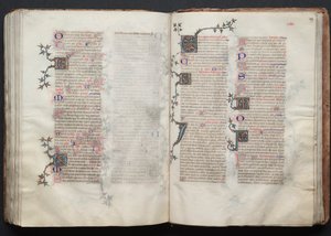 Het Gotha Missaal: Fol. 129r, Tekst, ca. 1375 door Master of the Boqueteaux