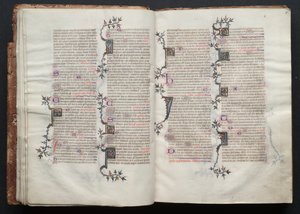Het Gotha Missaal: Fol. 15r, Tekst, ca. 1375 door Master of the Boqueteaux