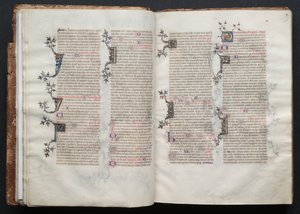 Het Gotha-missaal: Fol. 19r, tekst, ca. 1375 door Master of the Boqueteaux