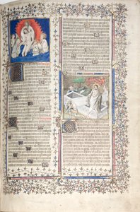 Het Gotha Missaal: Fol. 1r, Drie-eenheid en Opstanding, ca. 1375