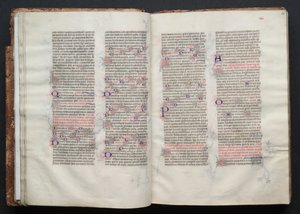 Het Gotha Missaal: Fol. 23v, Tekst, ca. 1375 door Master of the Boqueteaux