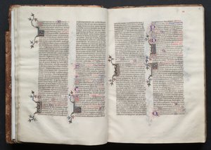 Het Gotha Missaal: Fol. 25v, Tekst, ca. 1375 door Master of the Boqueteaux