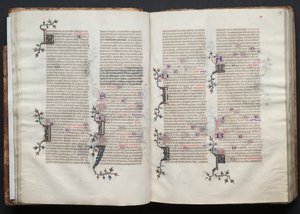 Het Gotha Missaal: Fol. 28v, Tekst door Master of the Boqueteaux