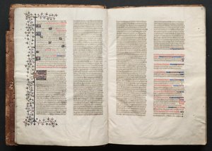 Het Gotha-missaal: Fol. 3v, tekst, ca. 1375 door Master of the Boqueteaux
