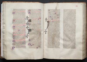 Het Gotha Missaal: Fol. 44r, tekst, ca. 1375 door Master of the Boqueteaux