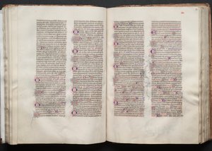 Het Gotha Missaal: Fol. 52v, Tekst, ca. 1375 door Master of the Boqueteaux