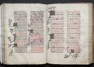 Het Gotha Missaal: Fol. 67r, Tekst, ca. 1375 door Master of the Boqueteaux