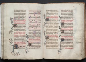 Het Gotha Missaal: Fol. 68r, Tekst, ca. 1375 door Master of the Boqueteaux