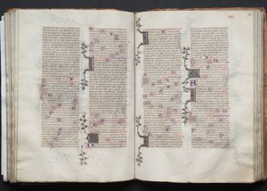 Het Gotha Missaal: Fol. 80r, Tekst, ca. 1375 door Master of the Boqueteaux