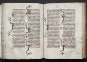 Het Gotha Missaal: Fol. 82r, Tekst, ca. 1375 door Master of the Boqueteaux