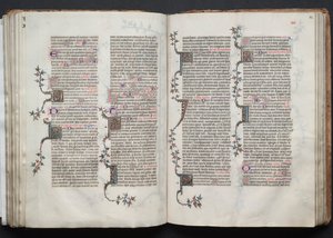 Het Gotha Missaal: Fol. 83v, Tekst, ca. 1375 door Master of the Boqueteaux