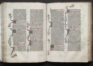 Het Gotha Missaal: Fol. 86r, Tekst, ca. 1375 door Master of the Boqueteaux