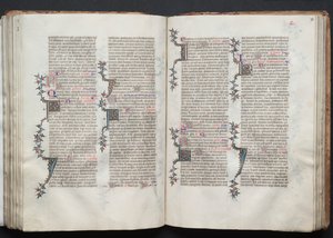 Het Gotha Missaal: Fol. 93r, Tekst, ca. 1375 door Master of the Boqueteaux