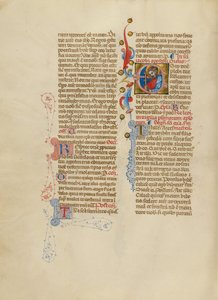 Beginletter E: Sint Jakobus de Meerdere door Master of the Brussels Initials