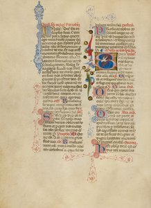 Begin S: De duif van de Heilige Geest door Master of the Brussels Initials